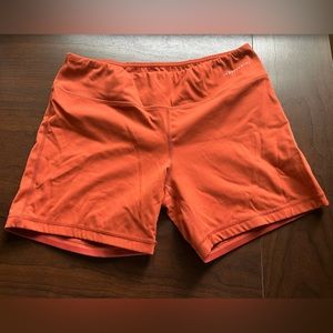 IAB Spandex Workout Gym Shorts XL Brunt Orange
